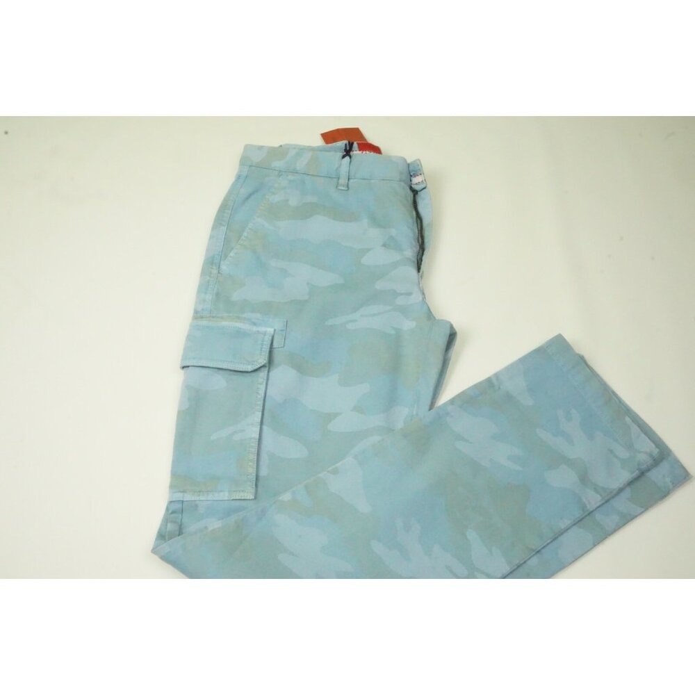 Isaia Tinto Blue Camouflage Cotton Blend Casual Cargo Pants 52R EU NEW